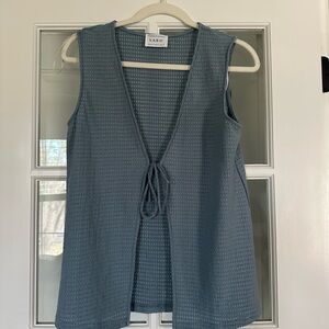 Sabo Skirt Blue Sleeveless, Tie Top